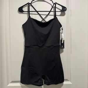 PacSun Black Strappy Workout Onesie